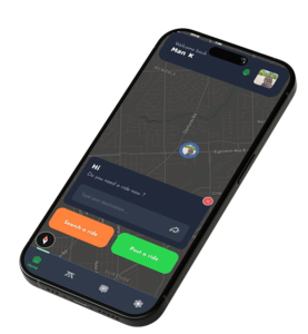 Écran d'accueille de Carpool Xpress